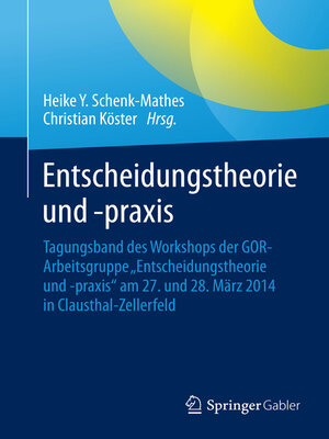 cover image of Entscheidungstheorie und –praxis